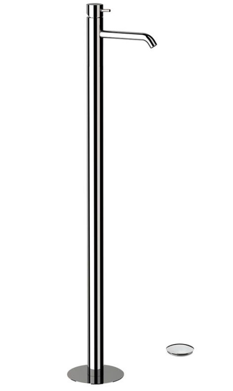 Однорычажный напольный смеситель для раковины (излив 18 см), цвет хром