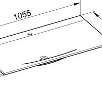 Раковины Раковина для мебели 105*54 см (белый глянцевый) 