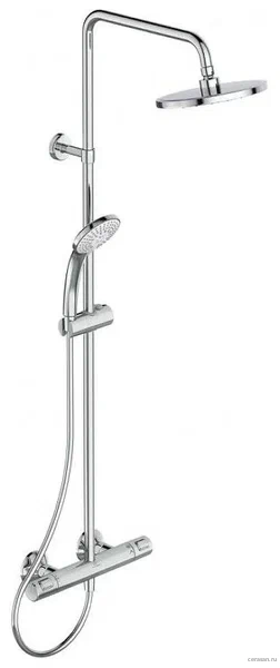 Душевая стойка, термостат, верхний душ 30см, руч.душ 13см, шланг 175см, цвет хром
