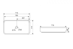 Раковины Раковина накладная 71,5х41 