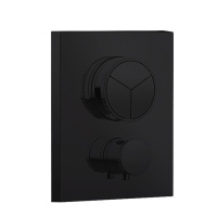 Смесители Термостат для ванны на 3 потребителя, внешняя часть, чёрный матовый 