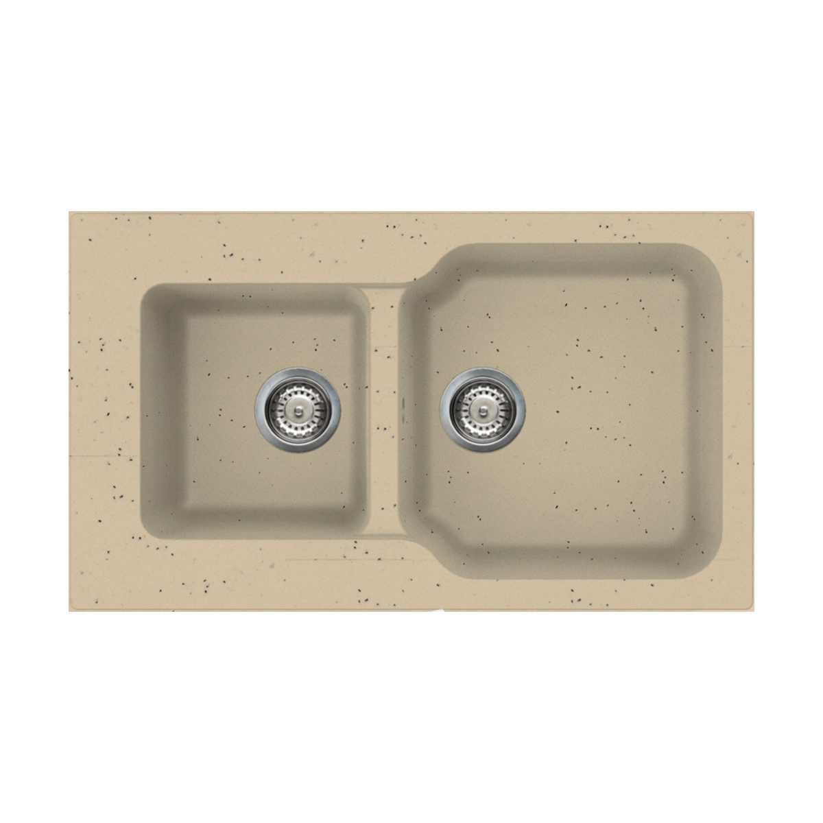 Кухонные мойки Кухонная мойка 860x500x190 Maru 86-2-CH Tetogranit/шампань 