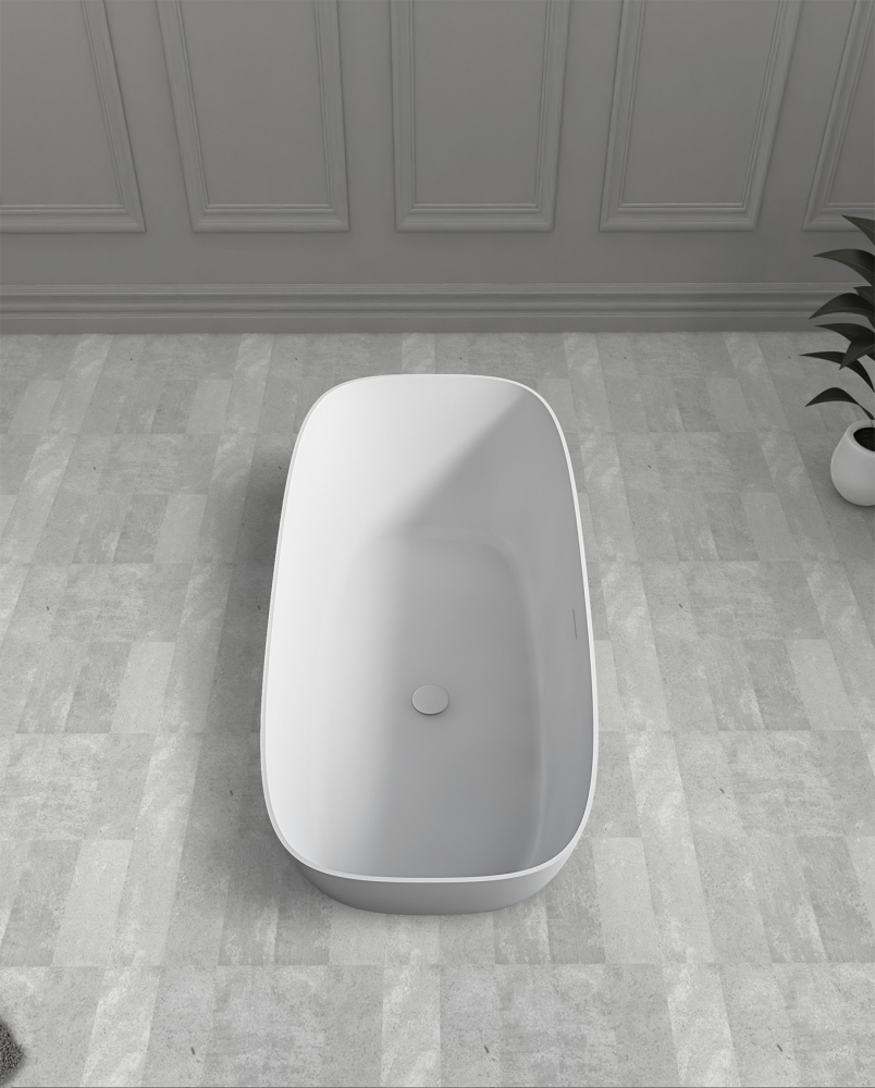 Ванны Ванна из искусственного камня белая матовая 170x72 