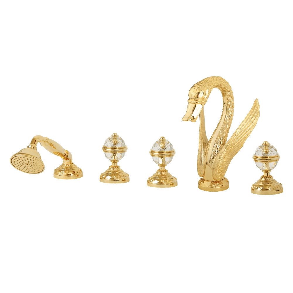 Смесители Смеситель на борт ванны, золото 