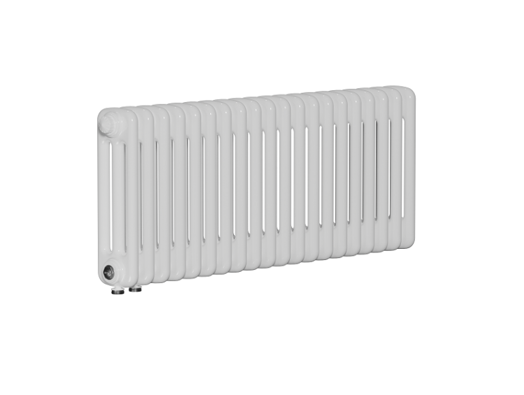 Радиатор 3-х трубчатый 3037, 18 секций, 828xh365, подключение нижнее, белый