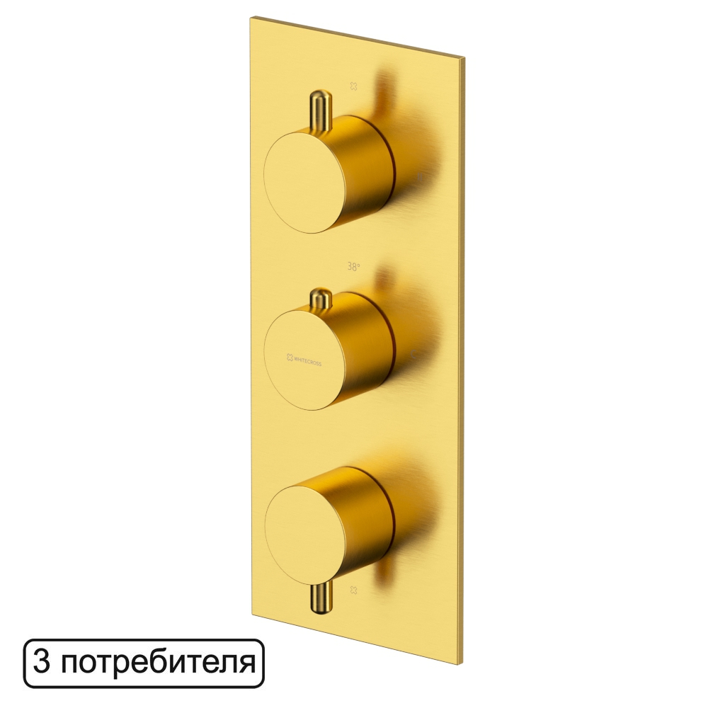 Смесители Смеситель термостатический для душа скрытого монтажа Y1238GLB (брашированное золото) 