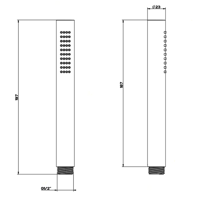 Комплектующие Душевая лейка с легкой очисткой, цвет шлифованная сталь 