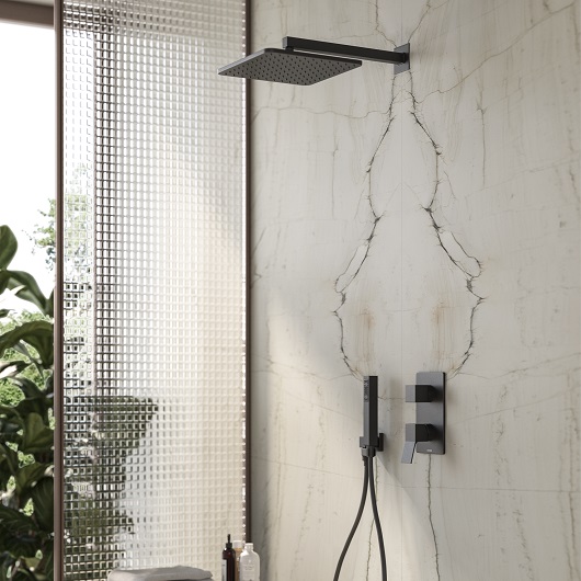 Смесители Смеситель универсальный встраиваемый, на 2-5 выходов, внешняя часть, цвет Matt Black 