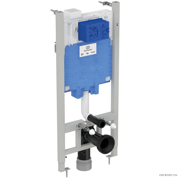 Системы инсталляции Инсталляция для подвесного унитаза, 50хh115х13 см, 6/3 л (регулировка до 4,5/3 л) с крепежом, без кнопки смыва 