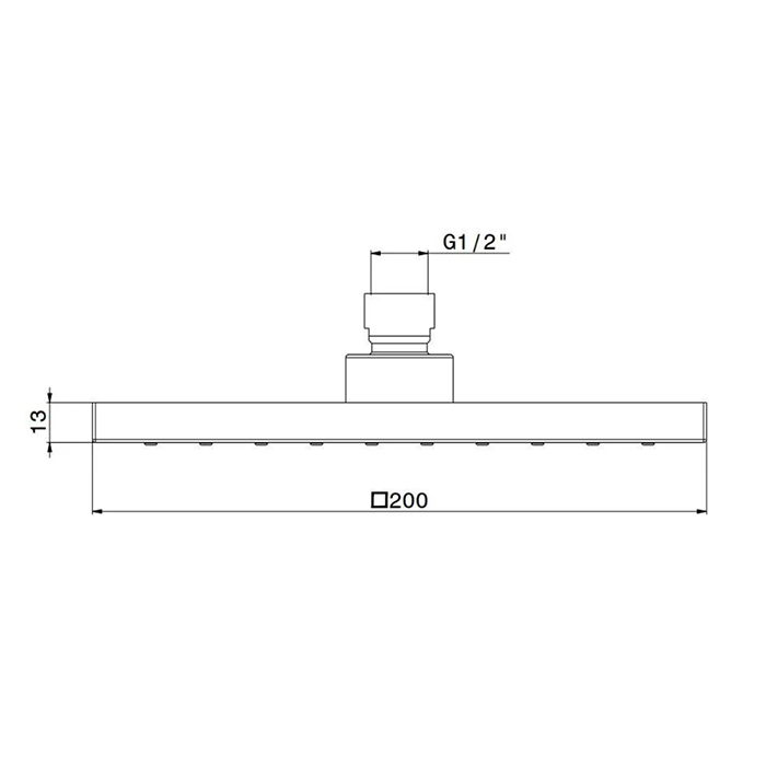 Душевая программа Латунная верхняя квадратная душевая лейка тропический дождь, без кронштейна, цвет черный матовый 