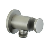 Комплектующие Подключение для душевого шланга | с держателем лейки, никель матовый 