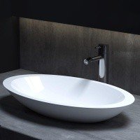 Раковины Раковина накладная 575х350, матовая, материал S-Stone 