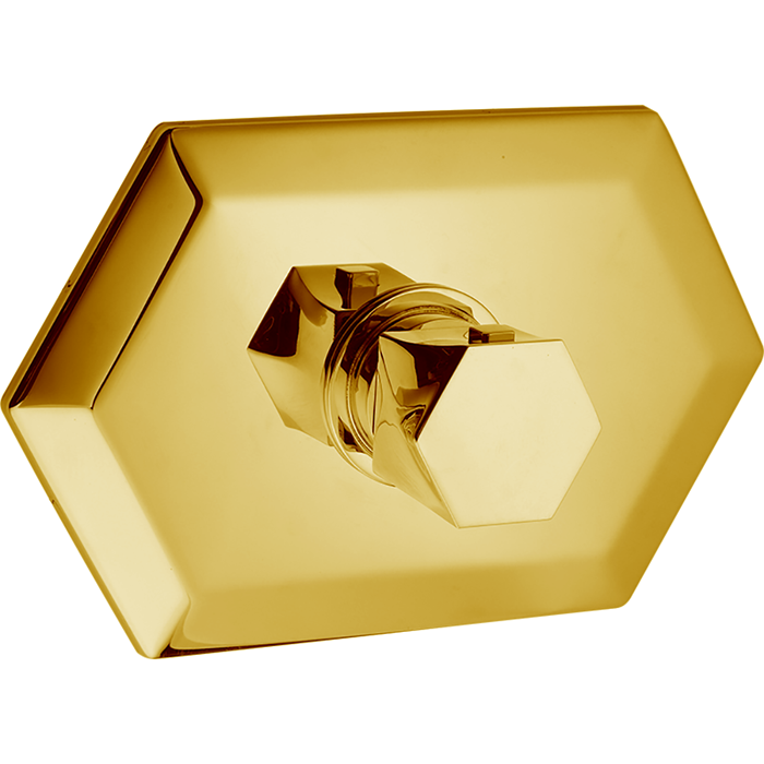 Смесители Внешняя часть встраиваемого термостатического смесителя для душа, цвет золото 