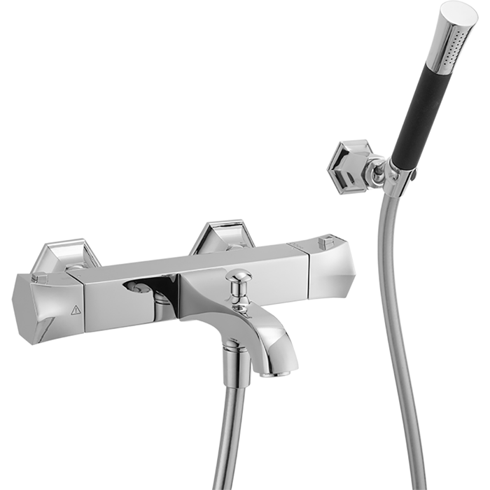 Смесители Термостатический смеситель для ванны, с душевым комплектом, цвет хром 