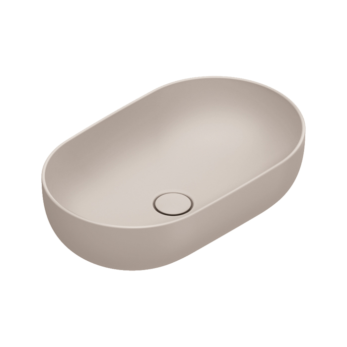 Раковины Раковина 60x37 h16 накладная, без отверстий под смеситель, покрытие Cataglaze+, цвет Seta Satinato 