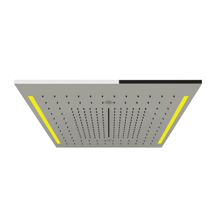 Душевая программа Верхний душ 500х500 мм, встраиваемый в потолок, 3 режима, хромотерапия, внешняя часть, цвет Mirror Steel 