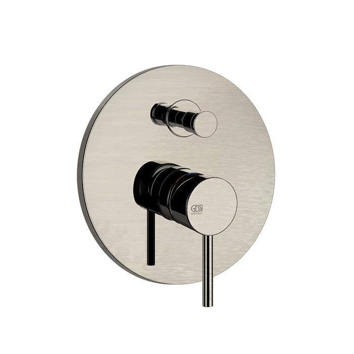 Смесители Внешние части для настенного смесителя на 2 выхода с переключателем ванна-душ, цвет Finox Brushed Nickel 