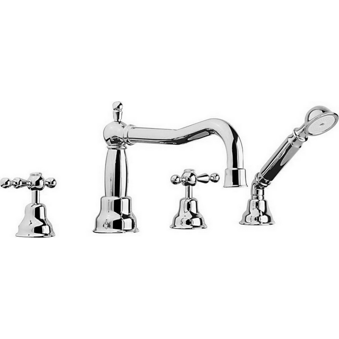 Смесители Смеситель на борт ванны на 4 отверстия, цвет хром 