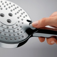 Комплектующие Ручной душ 120 мм, 3 типа струи, кнопка Select, хром 