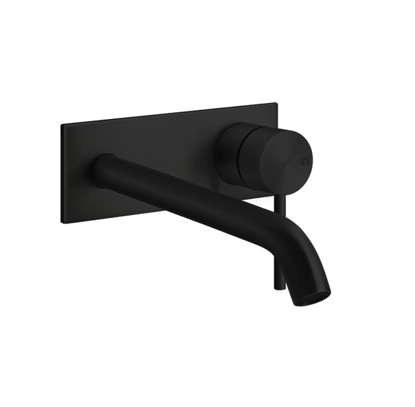 Смесители Настенный смеситель для раковины внешняя часть черный матовый 