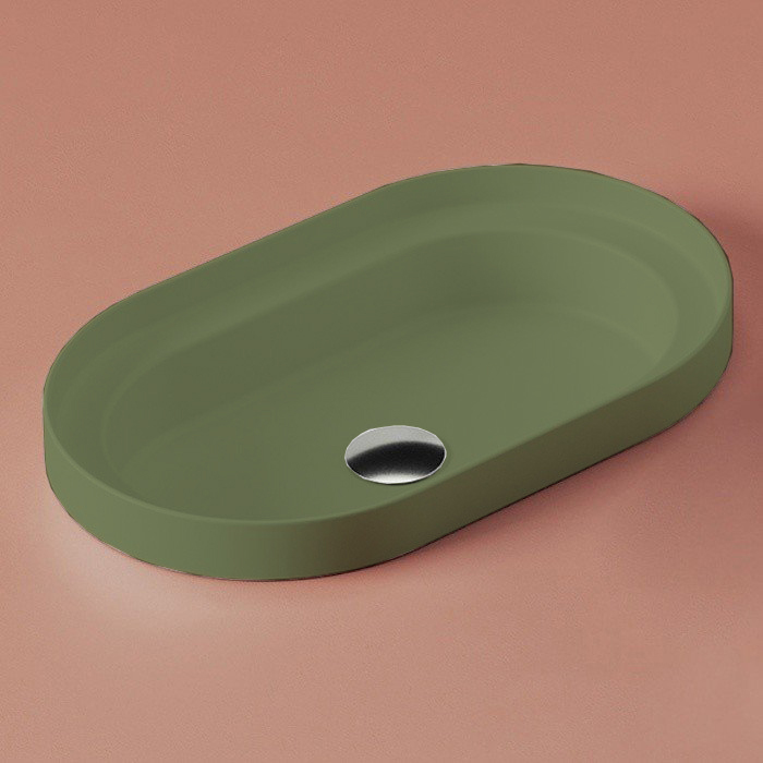 Раковины Раковина встраиваемая 60х35 см, цвет verde salvia 