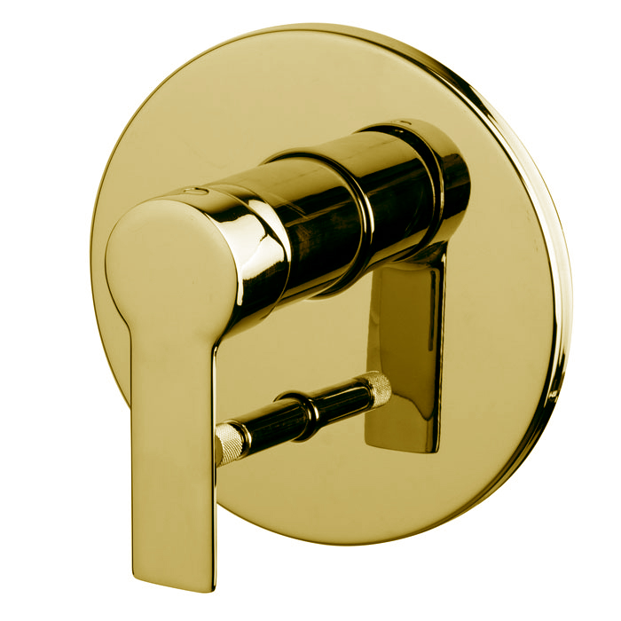 Смесители Смеситель для душа, встраиваемый, с переключателем на 2 потока, цвет золото 