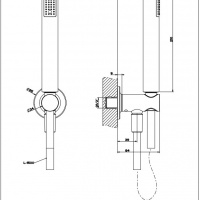 Душевая программа Душевой гарнитур, цвет золото 