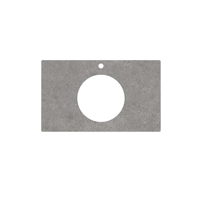 Столешница из керамогранита для накладных раковин Фондамента 80, серая