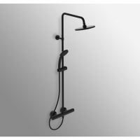 Душевая программа CERATHERM T25 Душевая система с термостатическим смесителем, матовый черный 