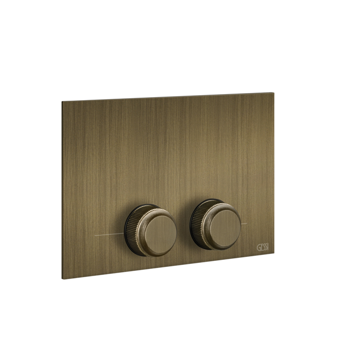 Клавиша смыва для унитаза двойная, для инсталляций TECE, цвет Antique Brass