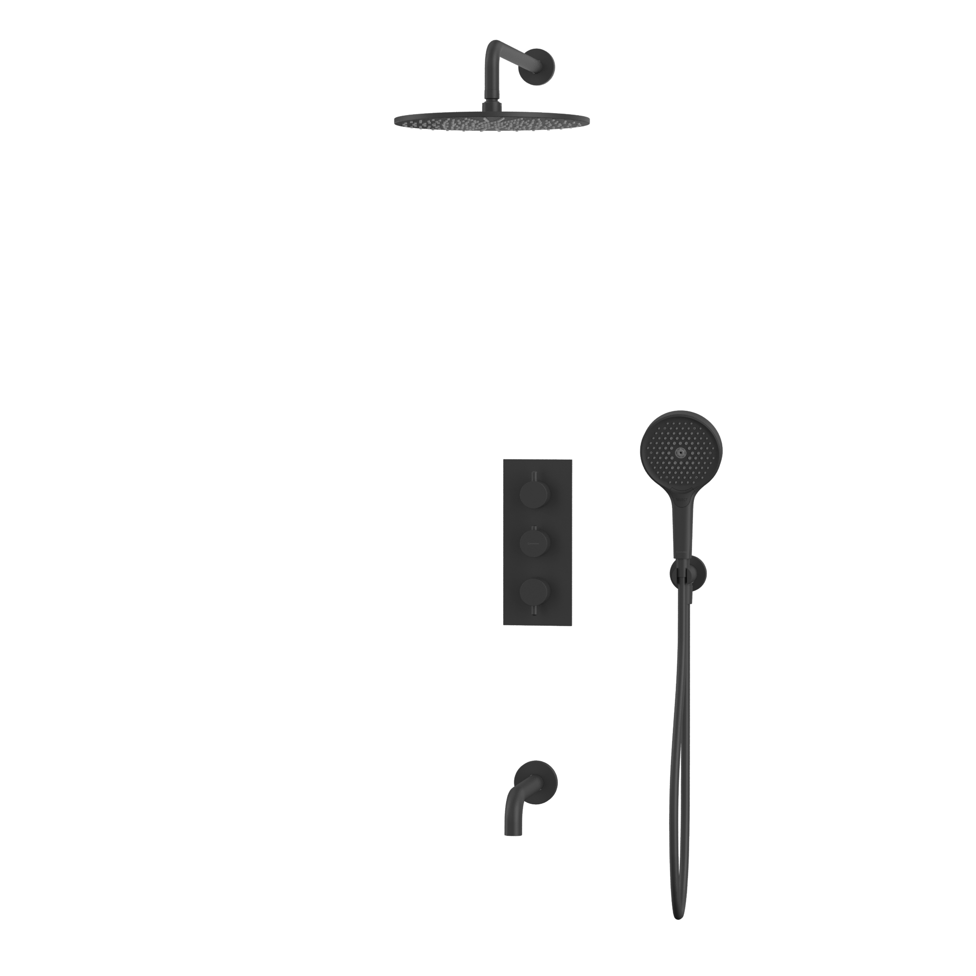 Душевая программа Термостатическая система для ванны скрытого монтажа YSET11TOPBL (черный мат) 