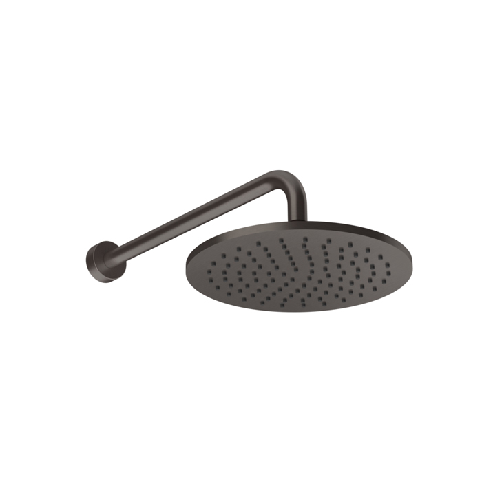 Душевая программа Верхний душ с кронштейном, настенный ,защитой от известкового налета, цвет Black Metal Brushed PVD 