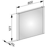 Мебель для ванной Зеркало с подсветкой 80*58 см (белый) 