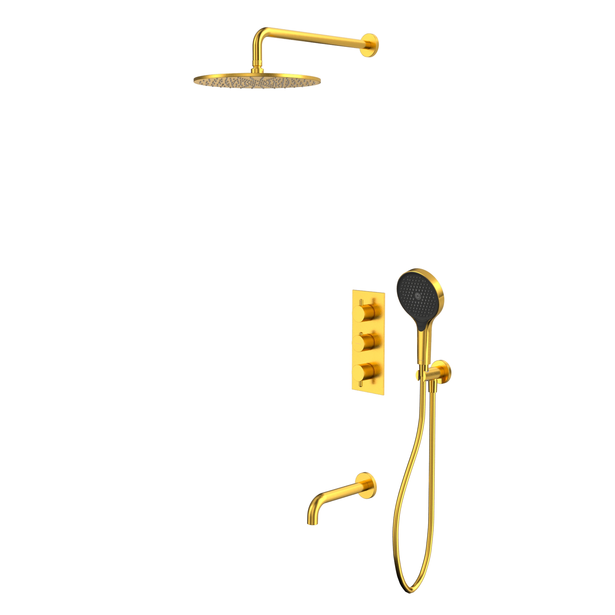 Душевая программа Термостатическая система для ванны скрытого монтажа YSET11TOPGLB (брашированное золото) 