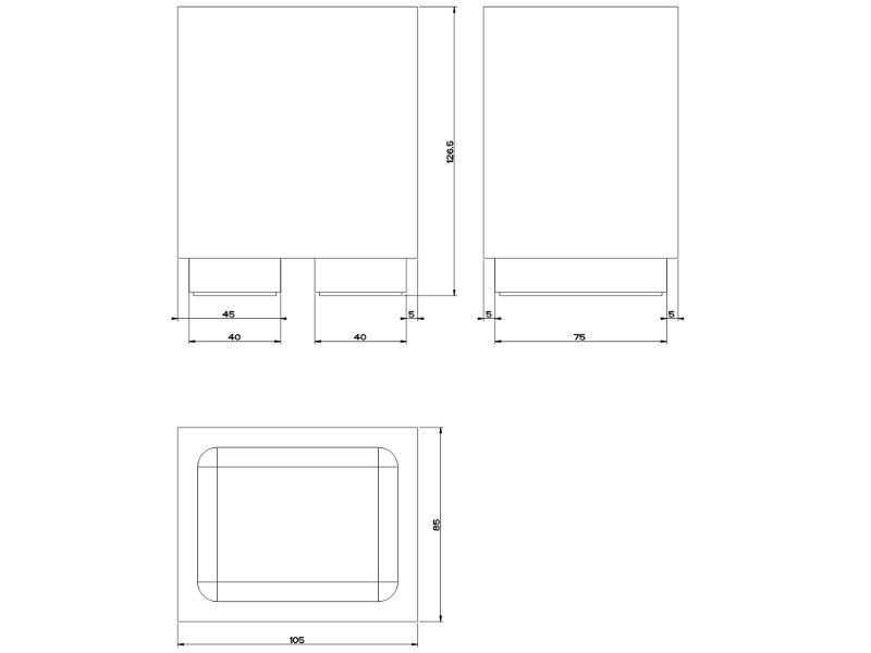 Аксессуары для ванной Стакан настольный белый, хром 