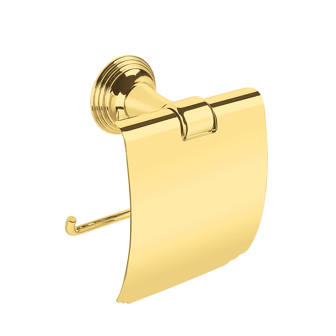 Держатель для туалетной бумаги с крышкой, золото