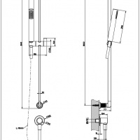 Душевая программа Душевой гарнитур,, цвет золото 
