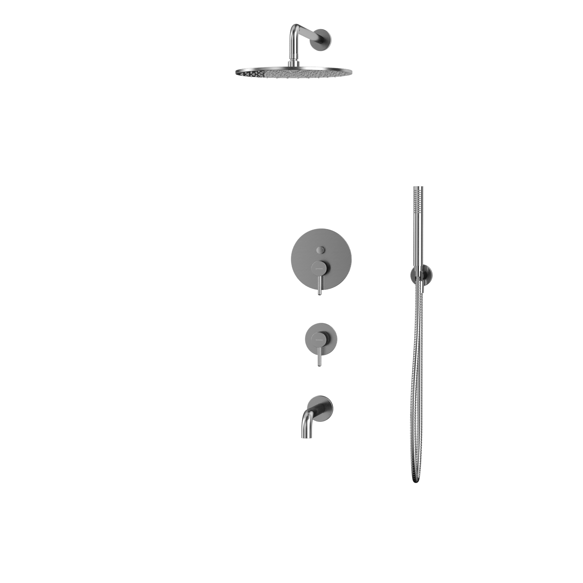 Душевая программа Система для ванны скрытого монтажа YSET07NIB (брашированный никель) 