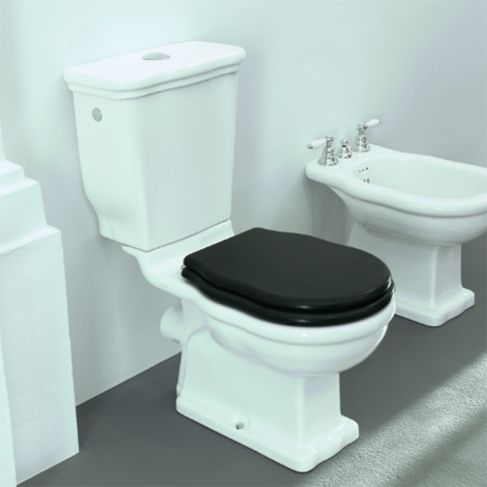 бачок для унитаза моноблок HEV004,с кнопкой, без механизма, цвет белый