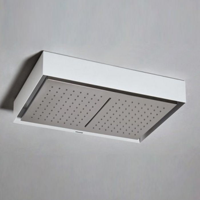 Внешний верхний душ, 52х36см, цвет: белый/зеркальная сталь