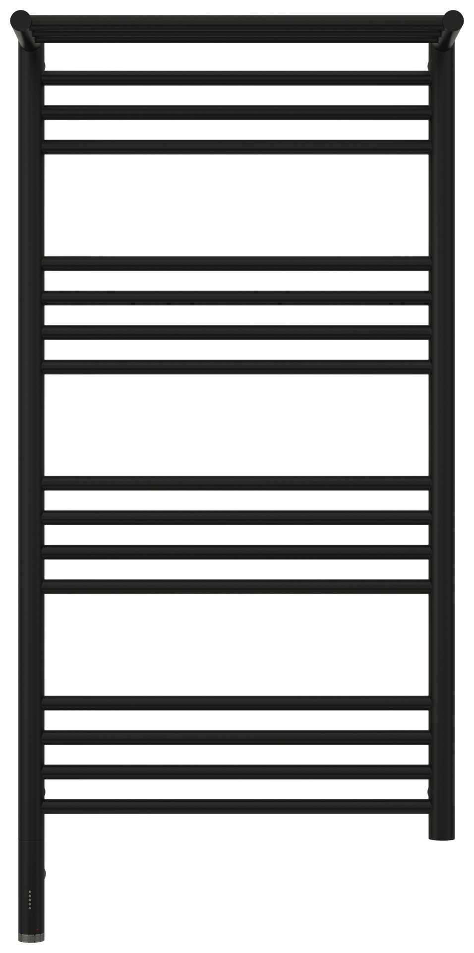 Полотенцесушители Полотенцесушитель электрический с одной полкой 1000х500 / МЭМ левый (Матовый чёрный) 