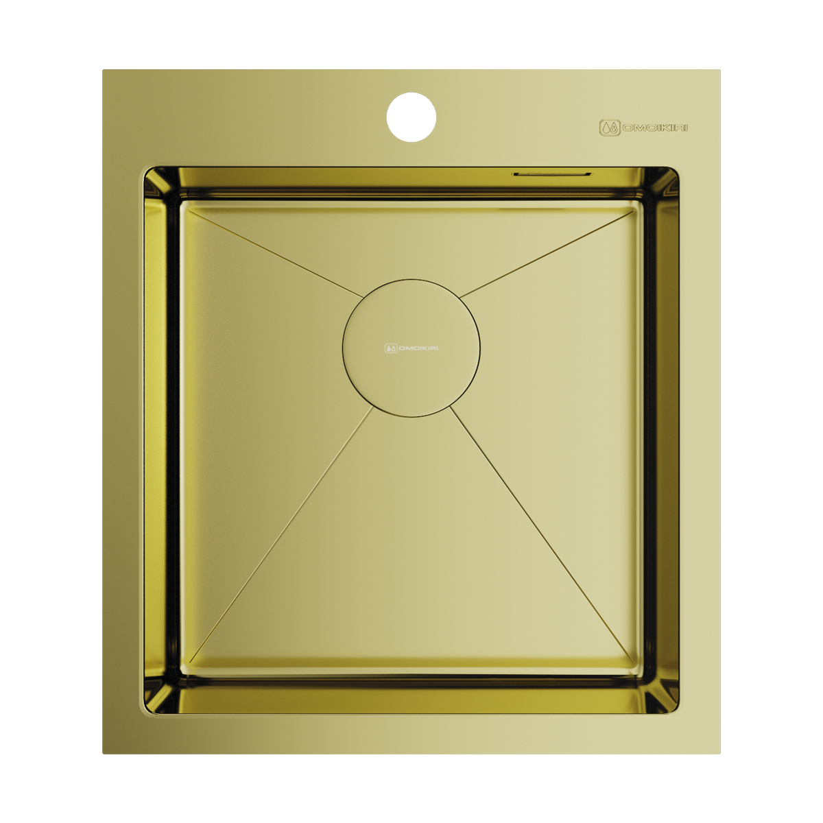 Кухонные мойки Кухонная мойка 460x510x200 Akisame 46-LG нержавеющая сталь/светлое золото 