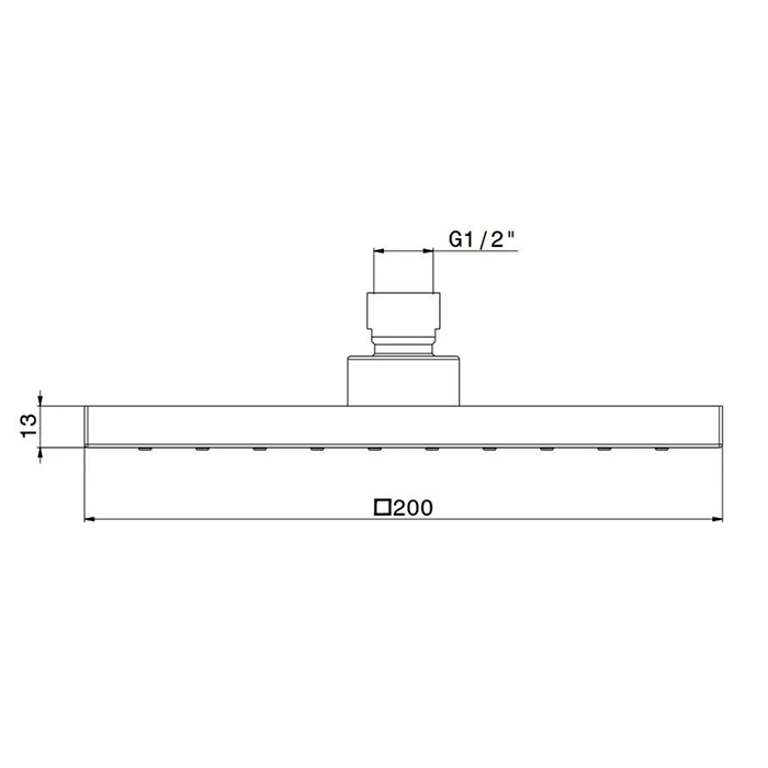 Душевая программа Латунная верхняя квадратная душевая лейка тропический дождь, без кронштейна, цвет хром 