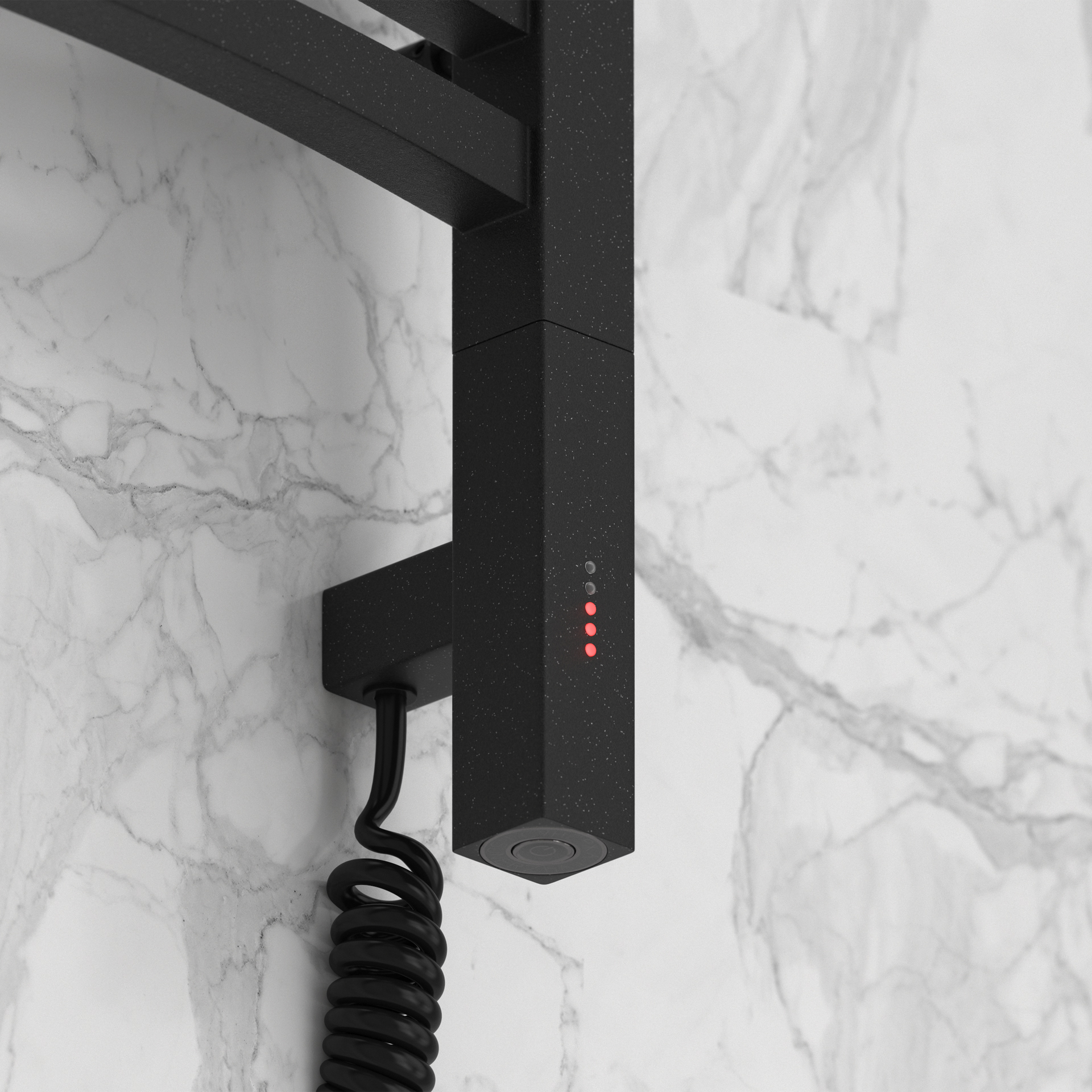 Полотенцесушители Полотенцесушитель электрический 600х400 МЭМ правый (Тёмный титан муар) 