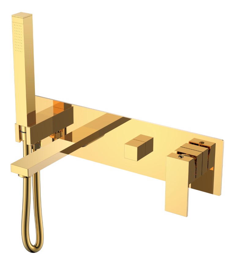 Смесители Смеситель для ванны встроенный Shinny Gold 