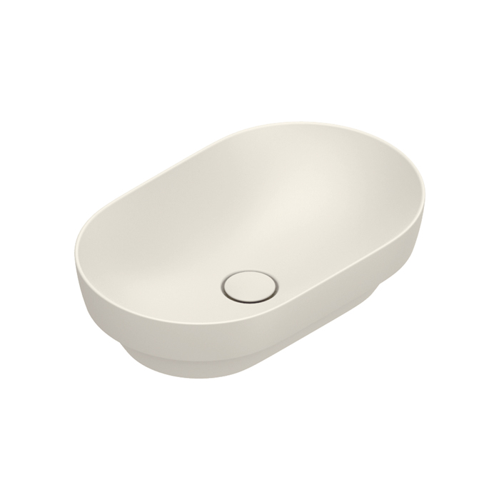 Раковины Раковина 55x35 h14 встраиваемая, без отверстий под смеситель, покрытие Cataglaze+, цвет Lino Satinato 