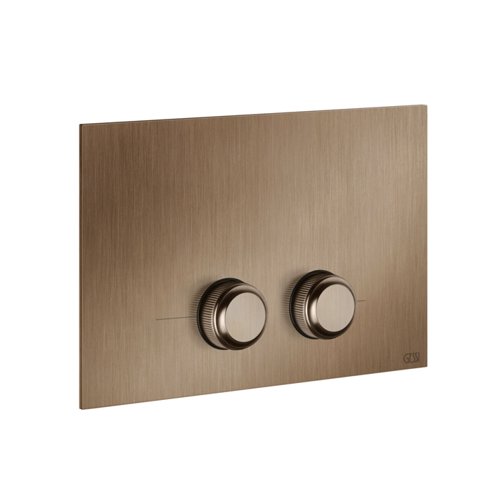 Клавиша смыва для унитаза двойная, для инсталляций Geberit Sigma8 и Sigma12, цвет Copper Brushed PVD