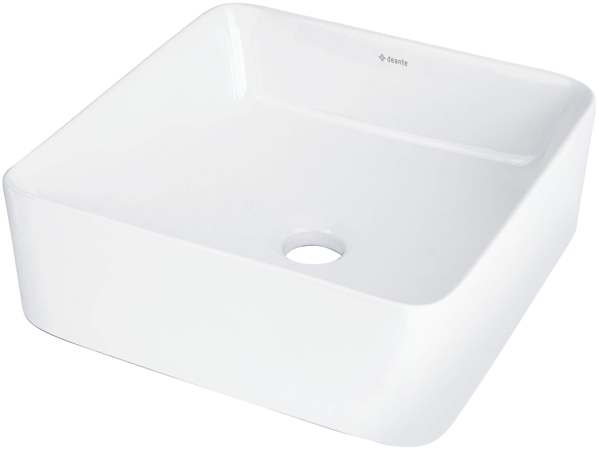 Раковины Раковина керамическая накладная 345*345мм (белый) 