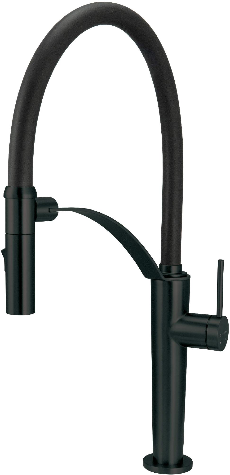 Смесители Смеситель для кухни с выдвижным изливом (черный) 