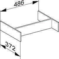 Комплектующие Внутренний разделитель для фронтального выдвижного ящика (белый) 